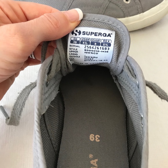 Superga Gray Canvas Sneakers - Picture 8 of 13